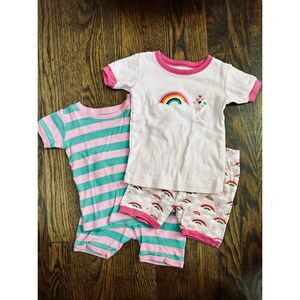 Leveret Infant Toddler Girls Pajamas Bundle Size 2T
